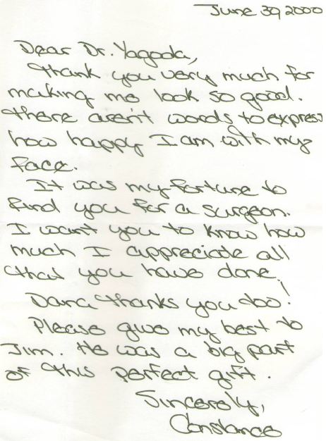 Testimonial from Facial Plastic Surgery patient